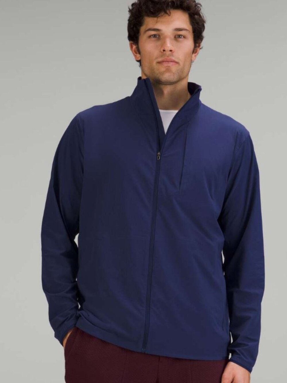 Lululemon Men’s L Expeditionist Jacket Navy Blue Water Repellent Windbreaker